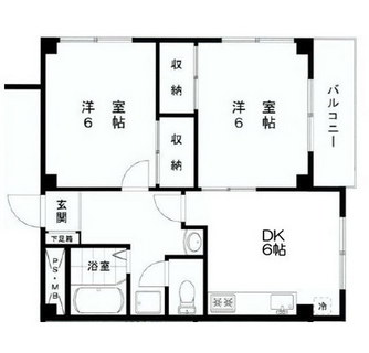 東京都新宿区上落合１丁目 賃貸マンション 2DK